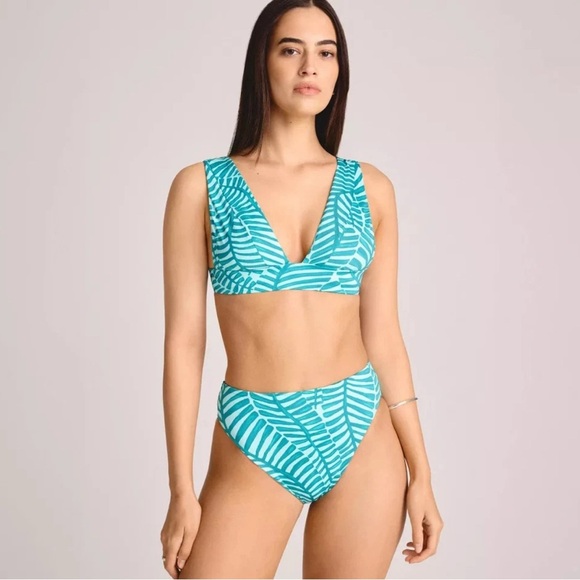 Vitamin A Women’s High Waist Bikini Bottom Leaft Print - Picture 6 of 7